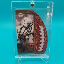 Ricky Williams 1999 Pacific Aurora Leather Bound RC Insert #14 Autographed