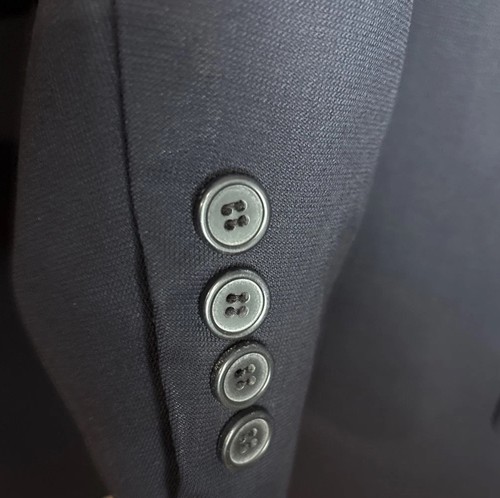 Versini Blazer Men's 44 Extra Long Black Suit Jacket Sport Coat 100% Wool #77219 - Picture 4 of 7