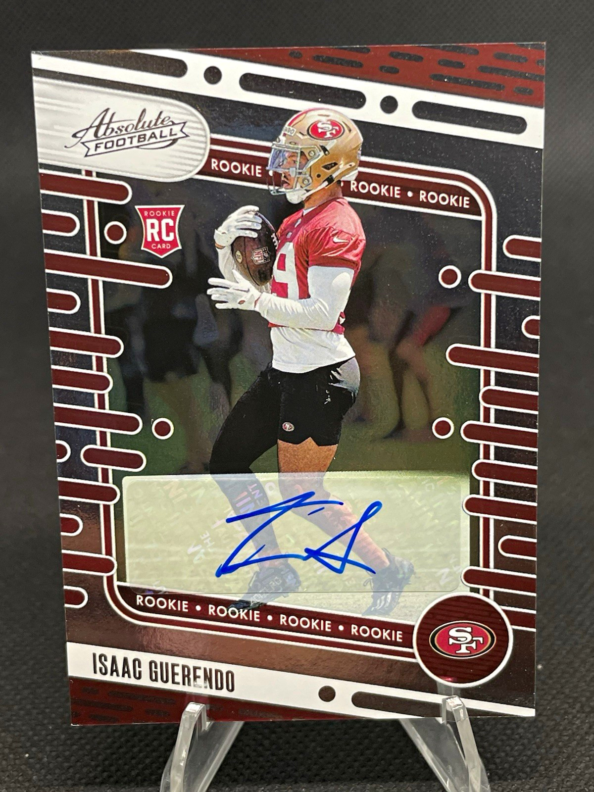 Panini 2024 Absolute Rookies Isaac Guerendo #189 Signatures RC Auto 49ers