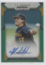 2019 Panini Prizm Draft Picks Auto Green Prizm TJ Sikkema #58 Auto kf4