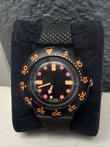 VINTAGE 1989 Swatch Scuba SDB100 "Barrier Reef" 38mm Swiss Made Watch Working