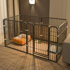 6 Panels Dog Pen Pet Playpen Kennel Fence Pup...