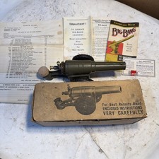 Vintage Conestoga Big Bang Cannon 60mm Cast Iron Toy Rubber Wheels w/Box Paperwo