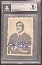 Autograph: Rogie Vachon 1970-71 OPC Deckle HOF Hockey Card #22 Beckett Auth
