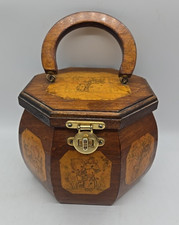 Vintage Decoupage Wooden Purse Box, 60s/70s