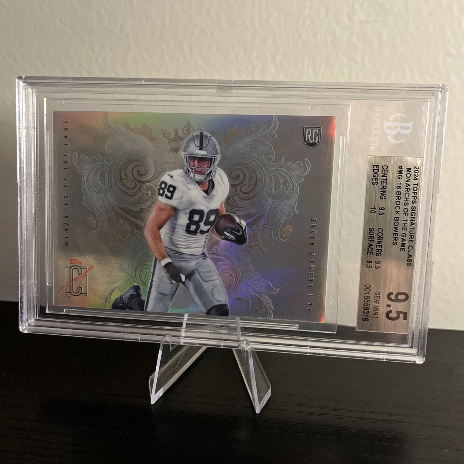 2024 Topps Signature Class Brock Bowers Monarchs Of The Game BGS 9.5 Case Hit