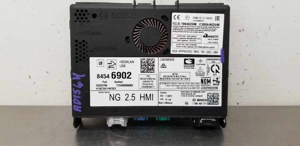 19 MÓDULO DE CONTROL CHEVY CORVETTE C7 Z06 INTERFAZ HOMBRE MÁQUINA HMI 84546902 Foto 2 de 4