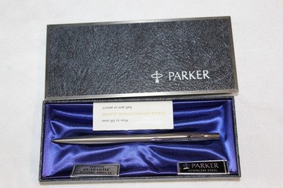 Vintage Parker Stainless Steel Pen with Case