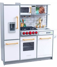 KidKraft Uptown Elite Play Wooden Toy Kitchen with Lights and Sounds