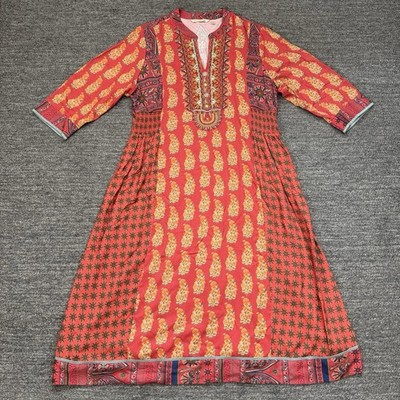 Soft Surroundings Phoenix Dress Women Medium Petite Red Boho