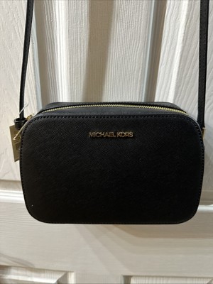 Michael Kors Houston Black Large Zip Crossbody Leather $168 | eBay