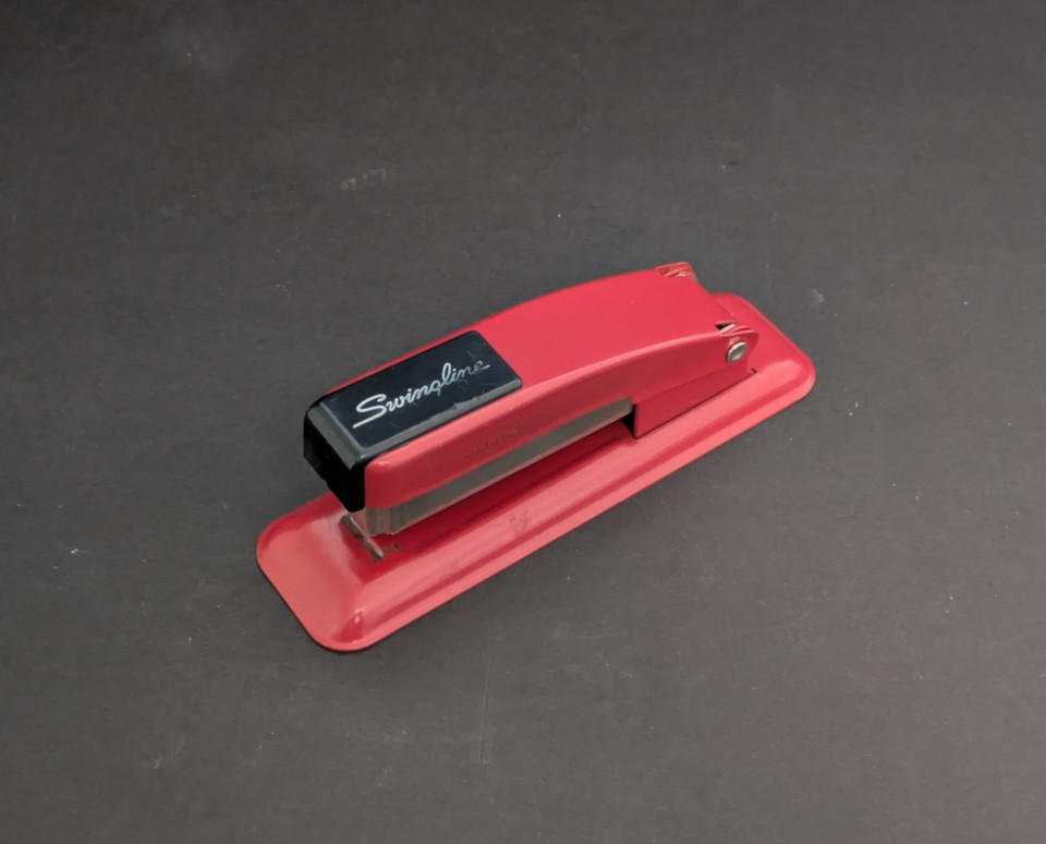 The OG red Swingline — iconic enough to be in 'Office Space' — made in USA metal construction that modern staplers can't touch.