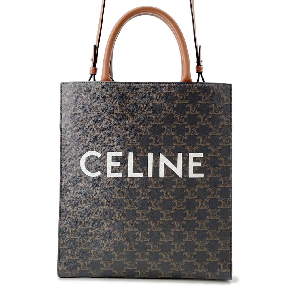 Celine — CELINE Vertical hippopotamus Size Small PVC/Leather Tan 191542