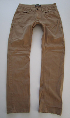 Mens DU/ER Pants Performance khaki beige zipper vents fit 33x32