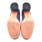 Ladies Banana Republic Jacquard Smoking Pumps 9 M Navy Leopard Fabric Heel Shoes — photo 6