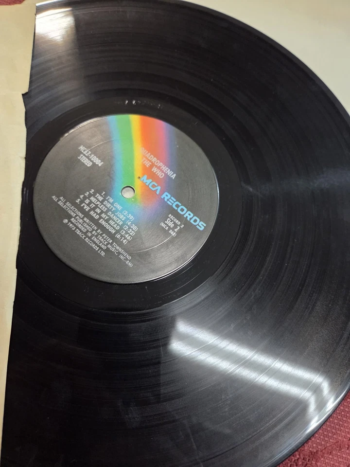 The Who-Quadrophenia-1973 2 LP Vinyl-MCA Records. A2-10004 W/insert - Image 4 of 4