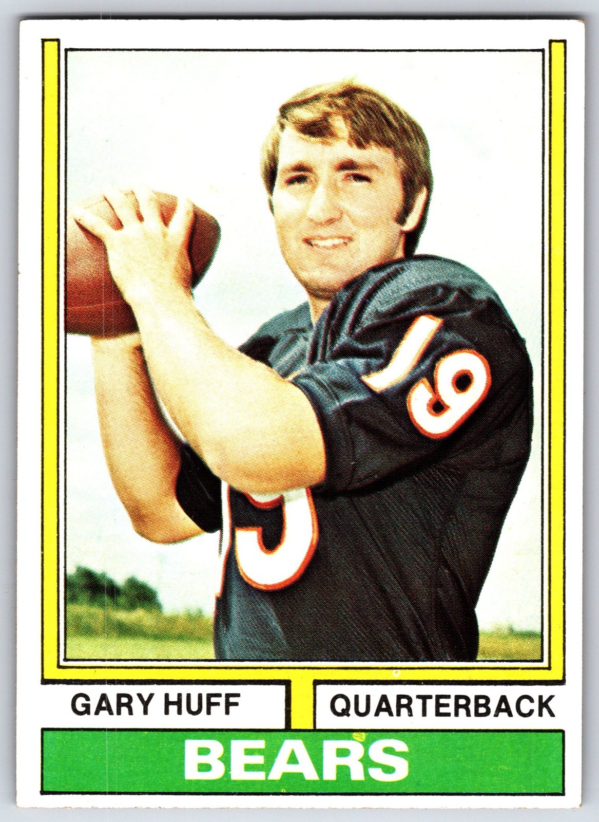 1974 Topps #367 - Gary Huff RC Chicago Bears VG-EX