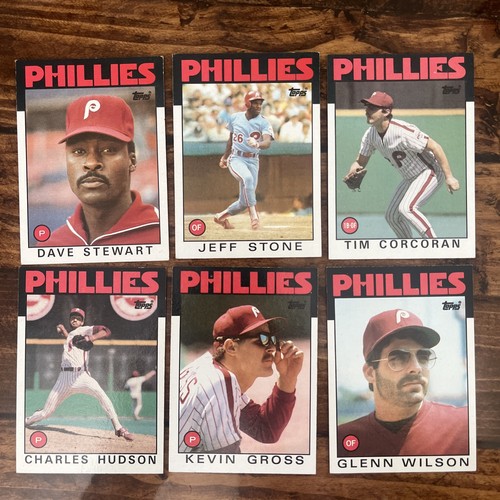 1986 Topps Phillies Near Complete Team 26/32 Hayes Daulton RC No Schmidt Carlton - Picture 9 of 10