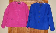 LOT 2 Women's Size 14 Petite 14P TALBOTS Classic Wool Blend Suit Jacket Blazer