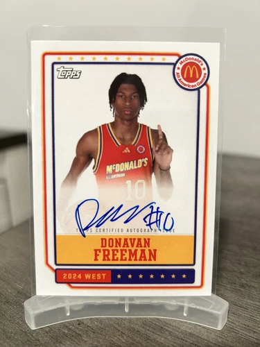 2024 Topps Chrome McDonald's All American Donavan Freeman On Card Autograph