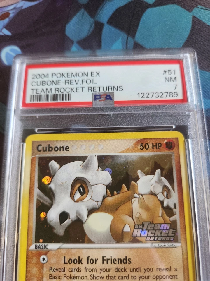 Pokemon TCG Cubone 51/109 EX Team Rocket Returns Reverse - PSA 7 - Image 2 of 3