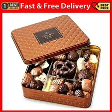 Chocolate Gift Basket, Gourmet Snack Food Box in Keepsake Tin- Bonnie and Pop