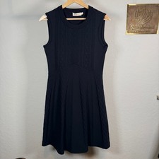 Tory Burch Sleeveless Cable Knit Sweater Dress Navy Blue Size S P Style 32010
