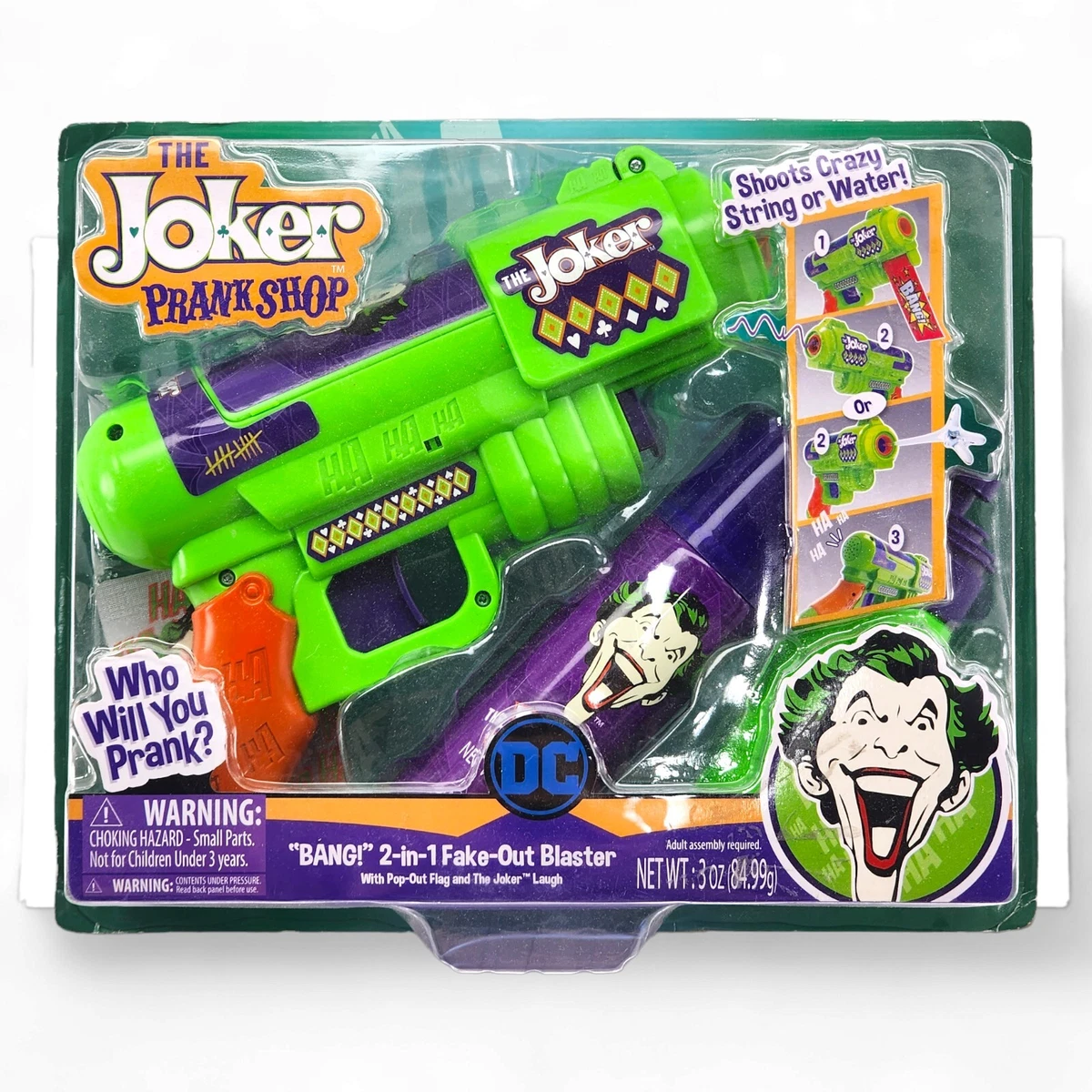 DC Comics Batman JOKER Water Gun Silly String PRANK Costume