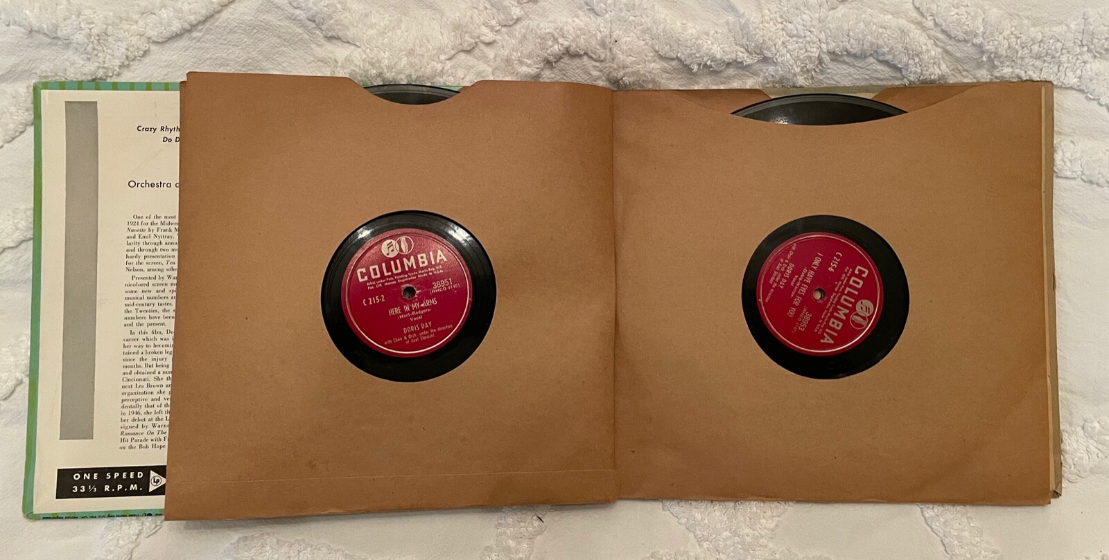 DORIS DAY 1950 Tea for Two Movie Songs with Gene Nelson, 78 RPM 10in