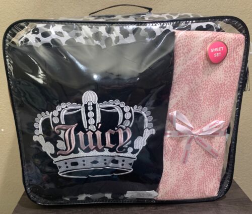 Juicy Couture Leopard Print 8pc KING Bed Set Comforter, Shams, Sheet Set,Pillow - Picture 2 of 5