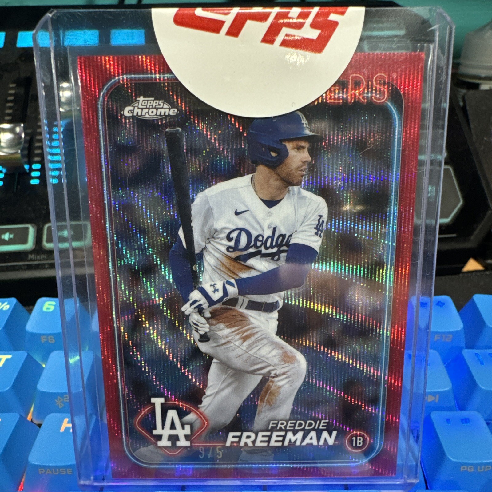2024 Topps Chrome Baseball Freddie Freeman Red wave /5