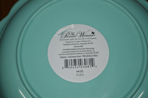 The Pioneer Woman Delaney Teal Scalloped Floral Serving Dish Melamine 44oz - Picture 4 of 4