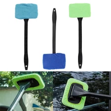 3X Window Windshield Cleaning Tool Microfiber Car Wiper Cleaner Glass Brush New