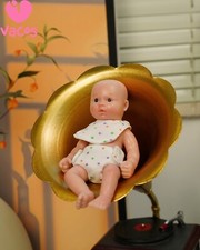 6 inch Mini Full Silicone Baby Doll Realistic Reborn Lifelike Washable Toy