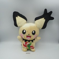 Pichu C2402 Pokemon Christmas Shiny Banpresto 2009 JUNK Plush 8" Toy Doll Japan