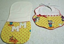 Mickey and Friends Customized Bib and Burp Cloth Set