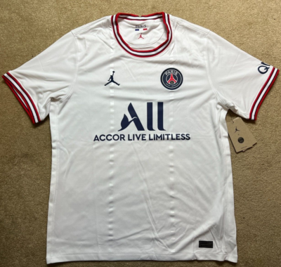 Jordan PSG Paris Saint Germain Away Soccer White Jersey DH7471-101