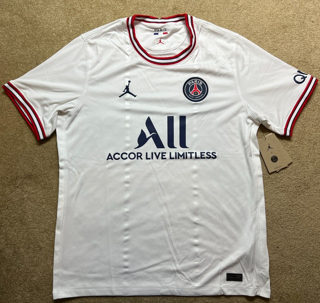 Jordan PSG Paris Saint Germain Away White Soccer Jersey Men’s Size L DH7471-101