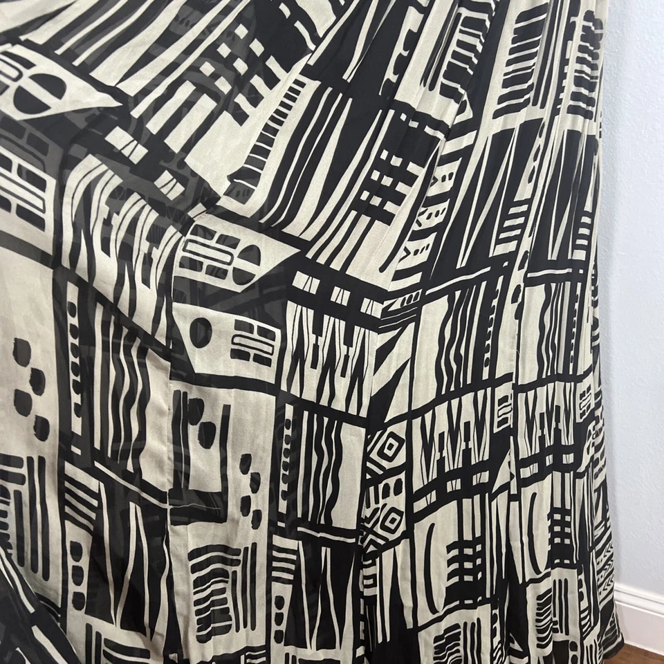 Vestido Anthropologie Nikita Mhaisalkar Mujer M Gráfico Halter Maxi Sin Mangas Foto 4 de 4