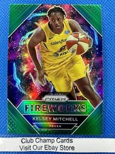 2021 #13 Kelsey Mitchell WNBA Panini Prizm Basketball Fireworks Prizm Fever