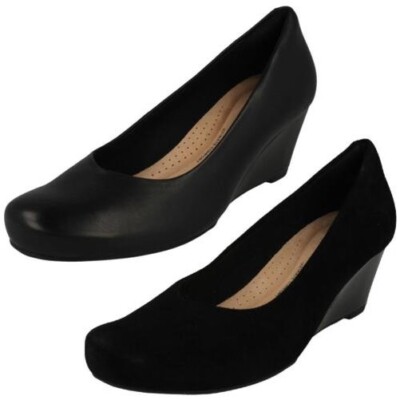 Scarpe Da Donna Clarks Con Tacco A Wedge Flores Tulip