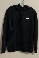 NWT Fila size M black logo hoodie sweatshirt men's