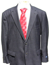 NWT 52R Stretch Stafford Solid Charcoal Gray Sport Coat Blazer Poly Wool Blend