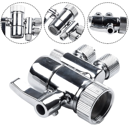 Brass Silver Diverter Valve Diverter Valve Faucet Filter Parts For ESpring - Picture 3 of 24