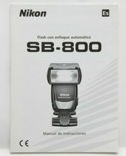 Near Mint Nikon Autofocus Speedlight SB-800 Instruction Manual In Spanish P4713
