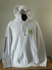  HUF Downhill From Skidrokyo Pullover Hoodie, White, Size XL