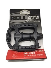 Bell Kicks 350 Universal Bicycle Pedal Set Fits 1/2"- 9/16" Black