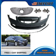 Complete Front Bumper Cover Grille Set Black Fits 2014 2015 2016 Buick LaCrosse