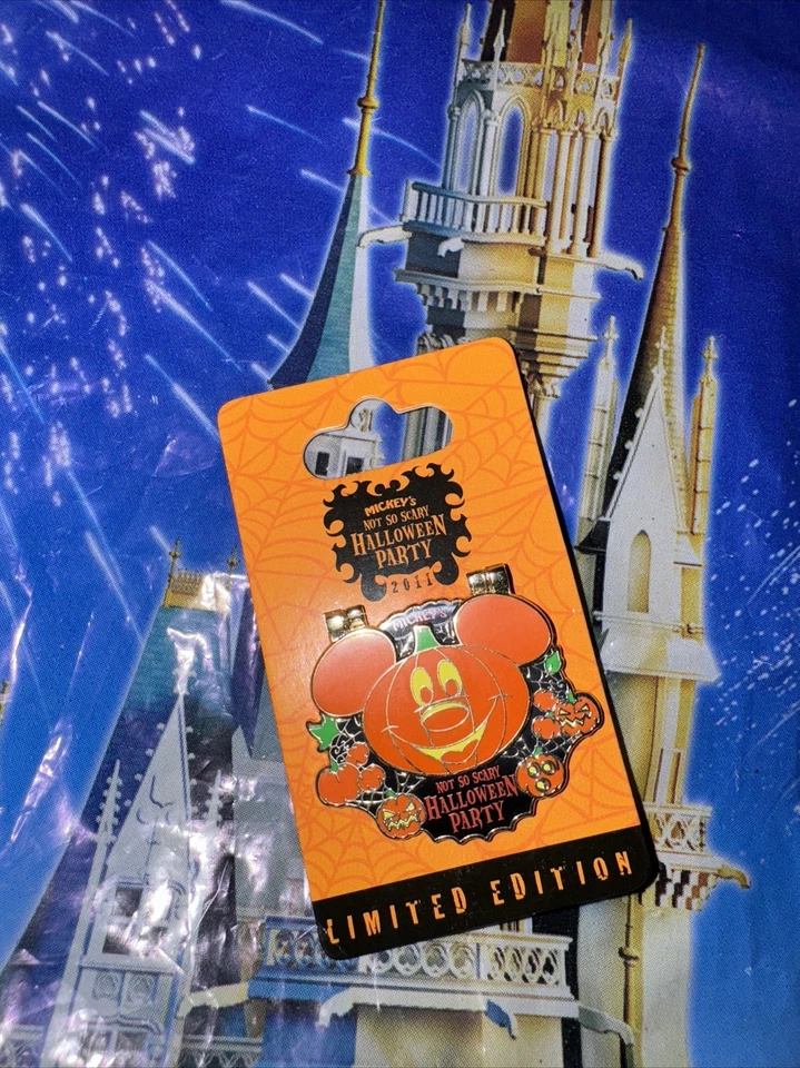 2011 Mickey’s Not So Scary 万圣节派对 LE 750 铰边别针 米奇南瓜 — 第 2/4 张图片