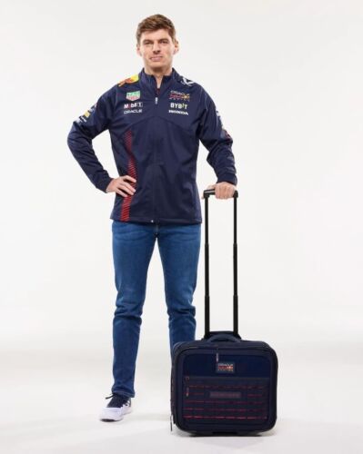 Red Bull Racing F1 Official Team Timeline Carry On Wheeled Luggage Suitcase Bag - Afbeelding 1 van 8